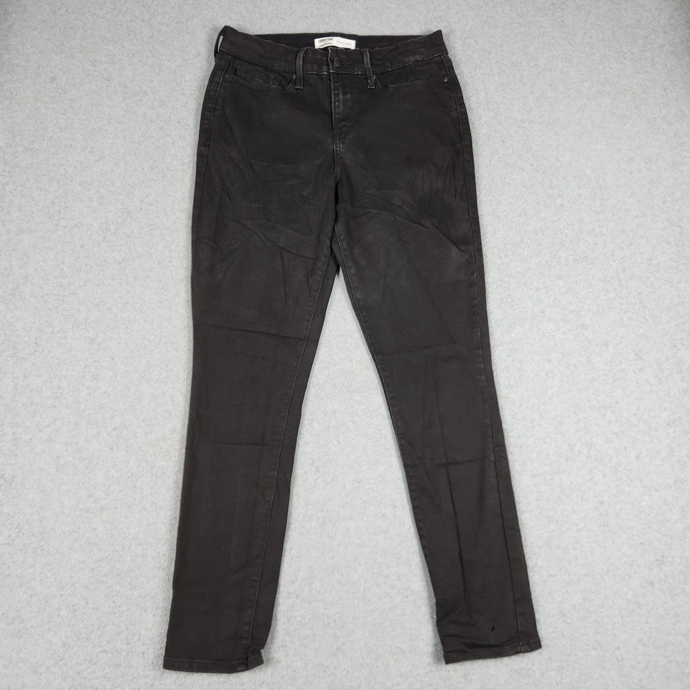 Signature by Levi‎ Strauss Mid-Rise Skinny Jeans Womens 6M Black Cotton Stretch